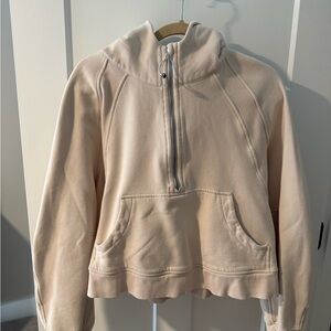 Lululemon Athletica Scuba Oversized Beige Half Zip-Up Jacket
